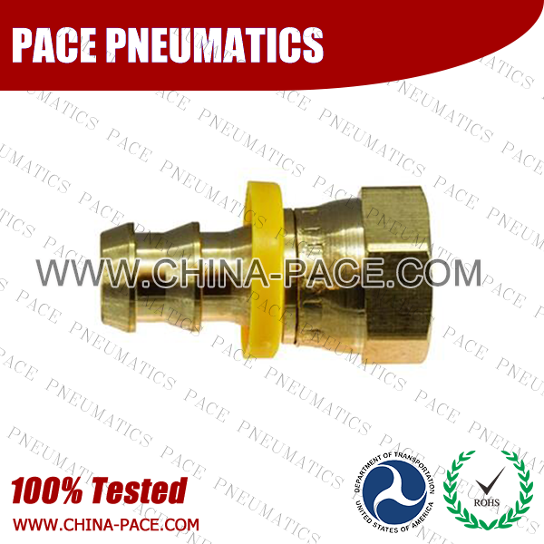 Inverted Flare Swivel Female Push On Hose Barb Fittings, Brass Push-lok Hose Barb Fittings, Brass Hose Barb Fittings, Brass Pipe Fittings, Brass Air Fittings